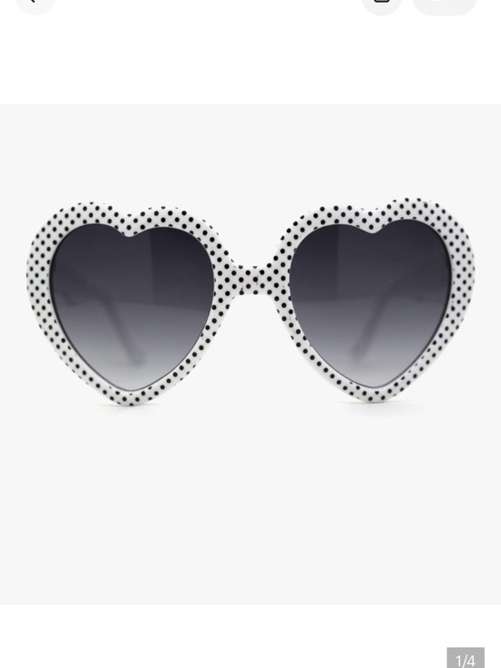 Accessories - 🆕 White Polka Dot Heart Sunglasses - Women Accessories